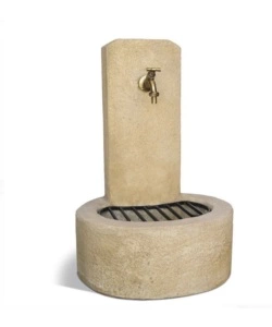 FONTANA VEDOVELLA "MODENA" ANTICATA COLOR NOCCIOLA -  47x37x69CM